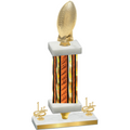 Premium Single Orange Glacier First Place Football Trophy