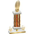 Premium Single Orange Glacier Second Place Football Trophy