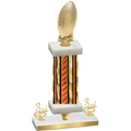 Premium Single Orange Glacier Third Place Football Trophy