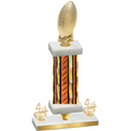Premium Single Orange Glacier Fourth Place Football Trophy
