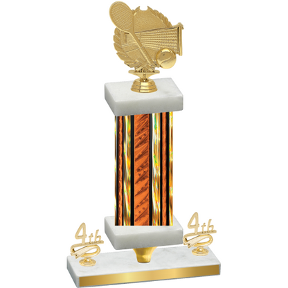 Premium Single Orange Glacier Fourth Place Tennis Trophy