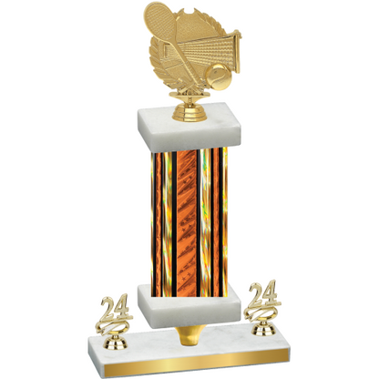 Premium Single Orange Glacier Year Tennis Trophy