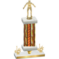 Premium Single Orange Glacier First Place Wrestling Trophy