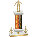 Premium Single Orange Glacier Victory Wrestling Trophy