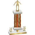 Premium Single Orange Glacier Year Wrestling Trophy