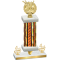 Premium Single Orange Glacier Fourth Place Bowling Trophy