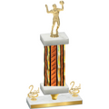 Premium Single Orange Glacier Second Place Volleyball Trophy