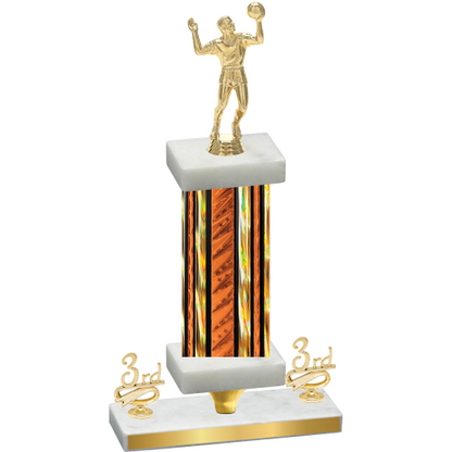 Premium Single Orange Glacier Third Place Volleyball Trophy