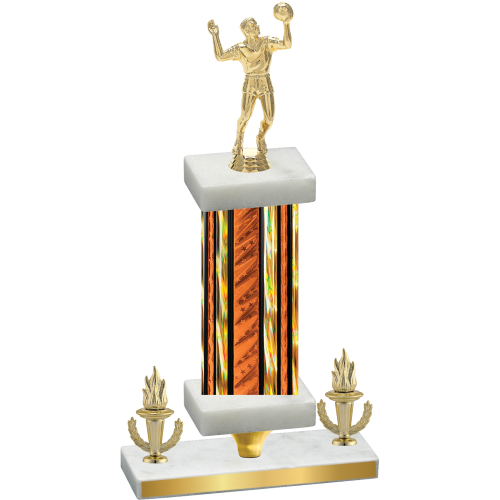 Premium Single Orange Glacier Victory Volleyball Trophy