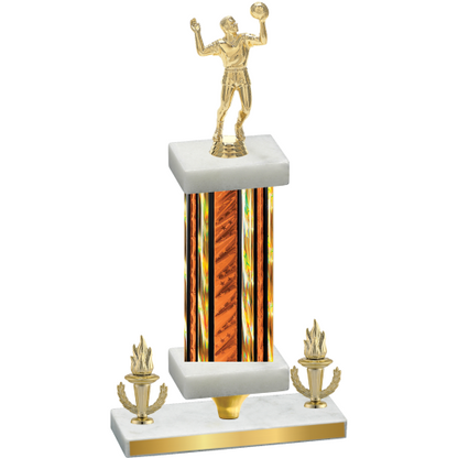 Premium Single Orange Glacier Victory Volleyball Trophy