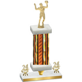 Premium Single Orange Glacier Year Volleyball Trophy