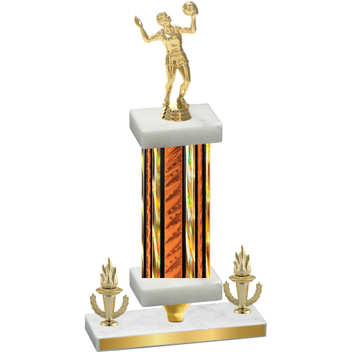 Premium Single Orange Glacier Victory Volleyball Trophy