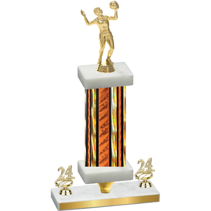 Premium Single Orange Glacier Year Volleyball Trophy