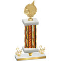 Premium Single Orange Glacier Second Place Volleyball Trophy