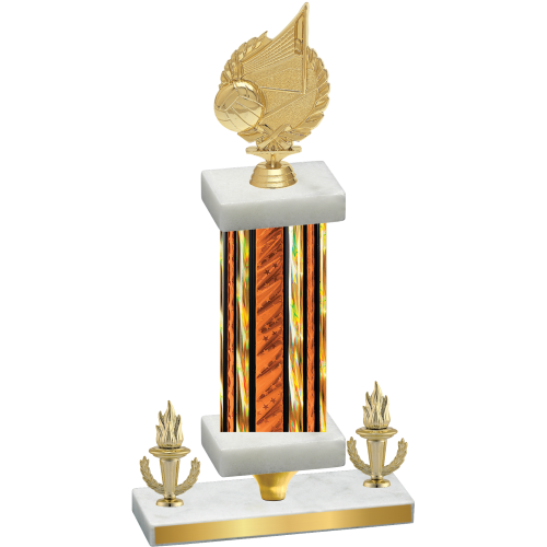 Premium Single Orange Glacier Victory Volleyball Trophy