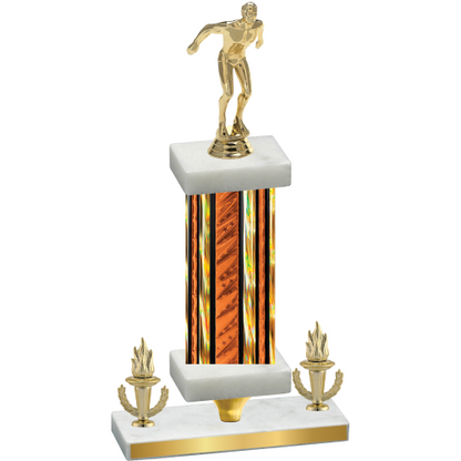 Premium Single Orange Glacier Victory Swimming Trophy