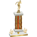 Premium Single Orange Glacier Fourth Place Tennis Trophy