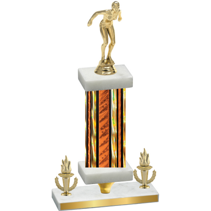 Premium Single Orange Glacier Victory Tennis Trophy