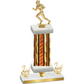 Premium Single Orange Glacier Second Place Football Trophy