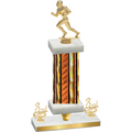 Premium Single Orange Glacier Third Place Football Trophy
