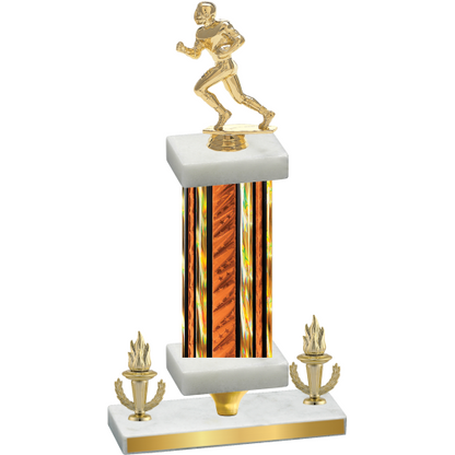 Premium Single Orange Glacier Victory Football Trophy