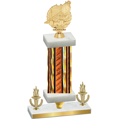 Premium Single Orange Glacier Victory Swimming Trophy