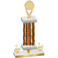 Premium Single Orange Glacier Second Place Insert Trophy