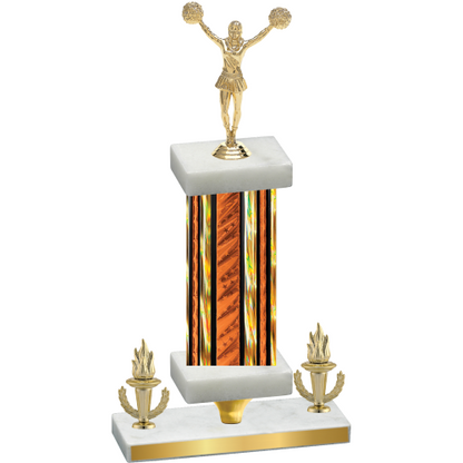 Premium Single Orange Glacier Victory Cheerleading Trophy