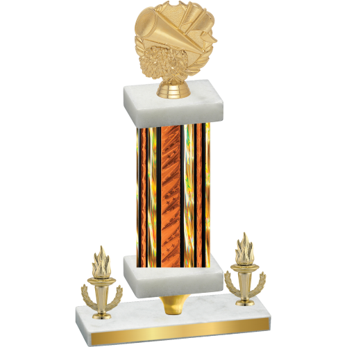 Premium Single Orange Glacier Victory Cheerleading Trophy