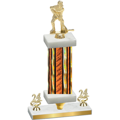 Premium Single Orange Glacier Year Hockey Trophy