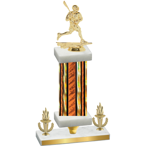 Premium Single Orange Glacier Victory Lacrosse Trophy