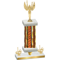 Premium Single Orange Glacier First Place Victory Trophy