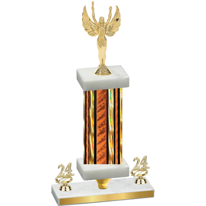 Premium Single Orange Glacier Year Victory Trophy