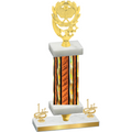 Premium Single Orange Glacier First Place Pickleball Trophy