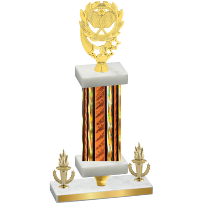 Premium Single Orange Glacier Victory Pickleball Trophy