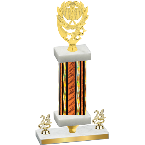 Premium Single Orange Glacier Year Pickleball Trophy