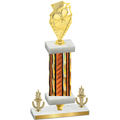 Premium Single Orange Glacier Victory Pickleball Trophy