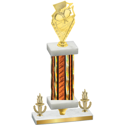 Premium Single Orange Glacier Victory Pickleball Trophy