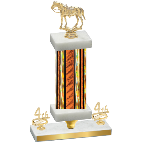 Premium Single Orange Glacier Fourth Place Horses Trophy