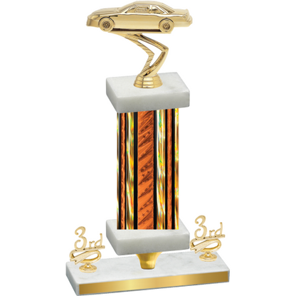 Premium Single Orange Glacier Third Place Cars Trophy