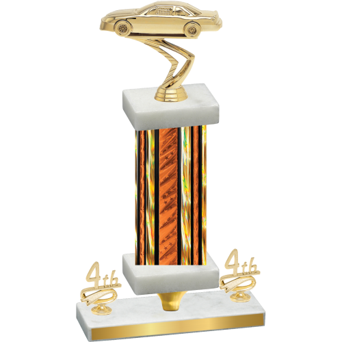 Premium Single Orange Glacier Fourth Place Cars Trophy