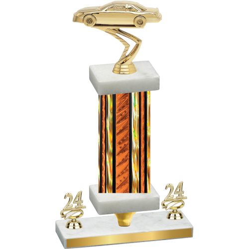 Premium Single Orange Glacier Year Cars Trophy