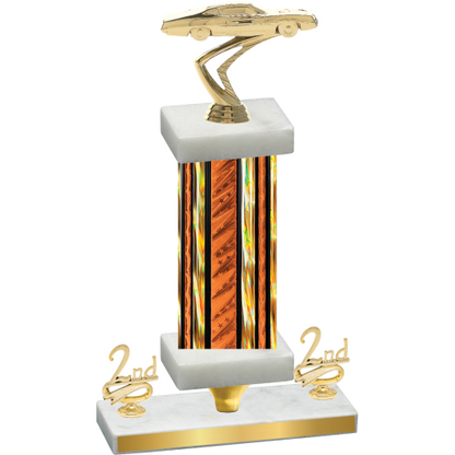 Premium Single Orange Glacier Second Place Cars Trophy