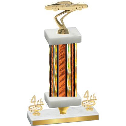 Premium Single Orange Glacier Fourth Place Cars Trophy