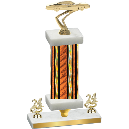 Premium Single Orange Glacier Year Cars Trophy