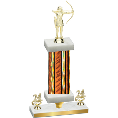 Premium Single Orange Glacier Year Archery Trophy