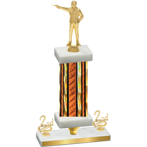Premium Single Orange Glacier Second Place Shooter Trophy