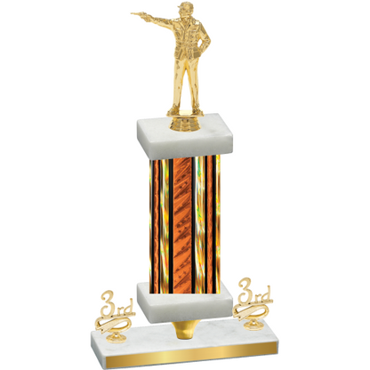 Premium Single Orange Glacier Third Place Shooter Trophy