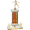 Premium Single Orange Glacier Fourth Place Skater Trophy