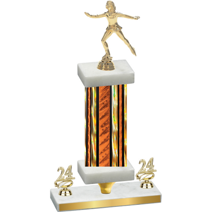 Premium Single Orange Glacier Year Skater Trophy